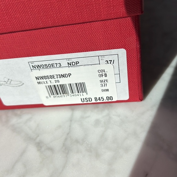 Valentino Platinum Studded Mule.  37.5 - Picture 9 of 10